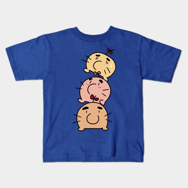 Mr. Saturn Stack Kids T-Shirt by saradaboru